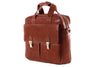 Aktentasche Leder Hellbraun Seitenansicht | City Brief