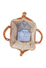Reisetasche aus braunem Kalbsleder Innenansicht | Titus' Tote X